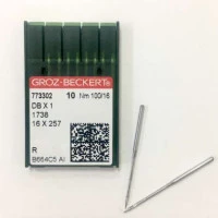GROZ-BECKERT DBx1 №100 R голки для прямострочних машин з тонкою колбою