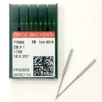 GROZ-BECKERT DBx1 №65 SES голки для прямострочних машин з тонкою колбою