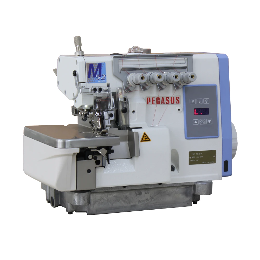 Pegasus M52-4/333-2X4/AE - высокоскоростной 4-ниточный оверлок со встроенным сервомотором и автоматическим подъемником лапки