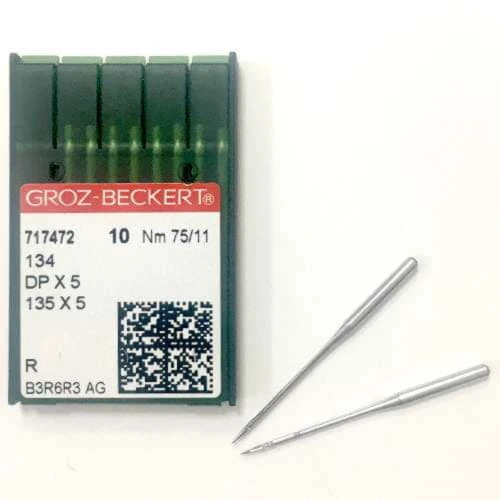 GROZ-BECKERT DPx5 №75 R голки для прямострочних машин з товстою колбою