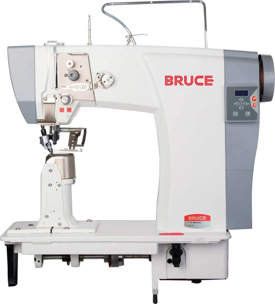 BRUCE BRC-6592С 2-игольная колонковая машина с роликовым продвижением материалов