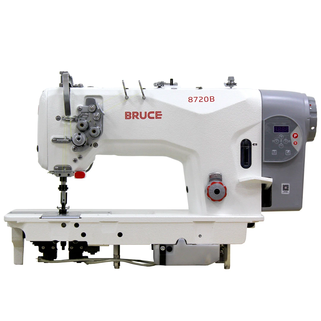 BRUCE BRC-8720B-003 двухигольная швейная машина без отключения игол с увеличенными челноками