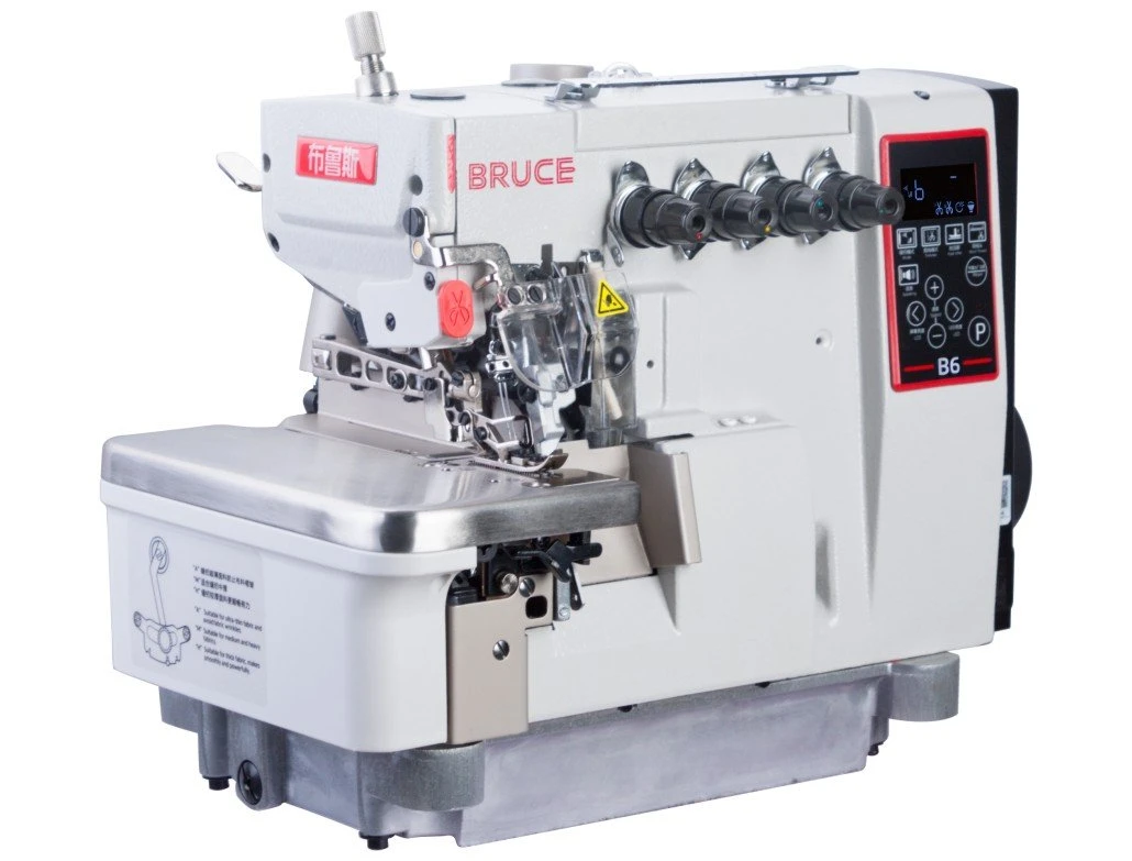 BRUCE BRC-B6-4-M03/333 высокоскоростной полностью автоматизированный 4-ниточный оверлок с быстрой регулировкой зубов по высоте