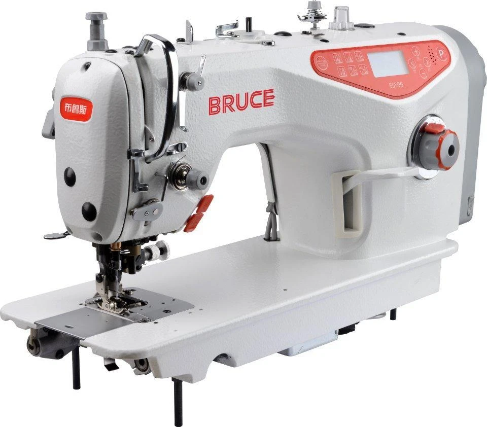 BRUCE BRC 5559G-W промышленная 1-игольная машина челночного стежка с подрезкой края материала и автоматическими функциями