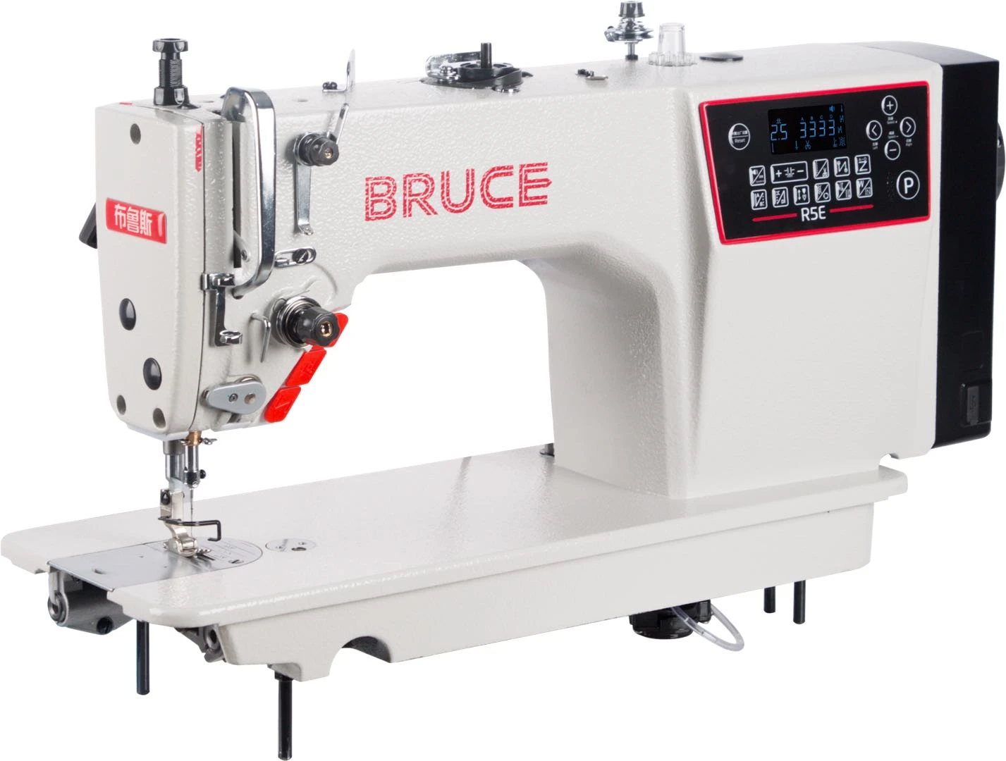 BRUCE R5E-Q-7 компьютеризированная прямострочная швейная машина с электронной регулировкой длины стежка до 7 мм для лёгких-средних материалов