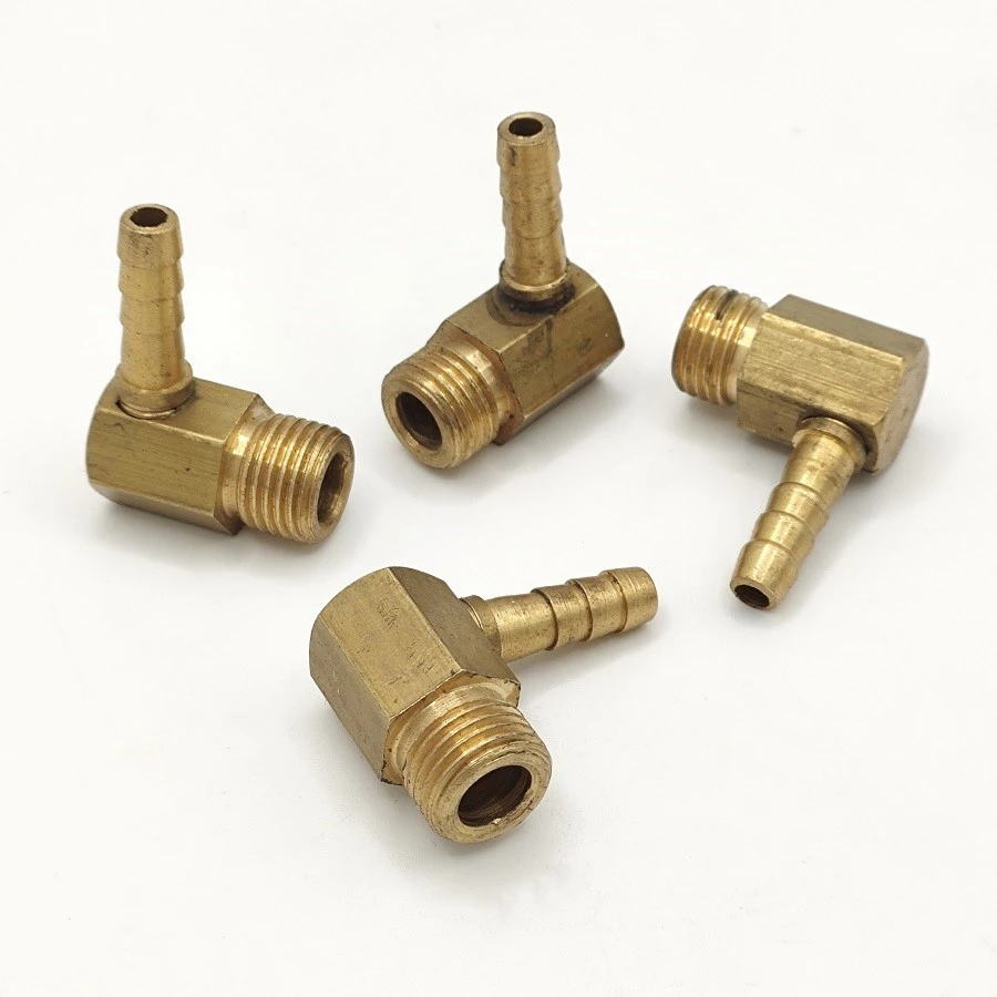 Угольник бронзовый Ниппель шланга 1/4" 90º  WERMAC