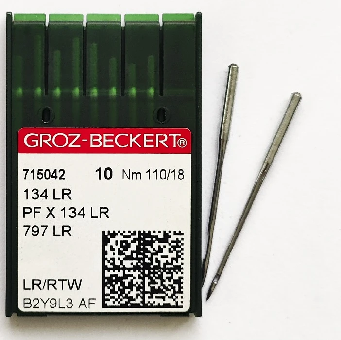 GROZ-BECKERT PFх134 LR №110 голки для прямострочних машин з товстою колбою