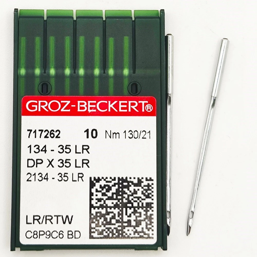 GROZ-BECKERT DPx134-35 №130 LR голки для прямострочних машин з товстою колбою