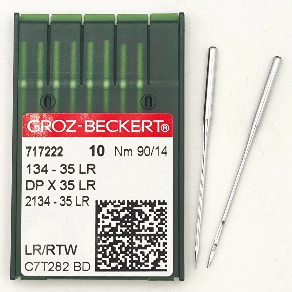 GROZ-BECKERT DPx134-35 №90 LR/RTW голки для прямострочних машин з товстою колбою