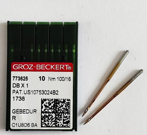 GROZ-BECKERT DBx1 №100 R Gebedur иглы для прямосрочных машин с тонкой колбой