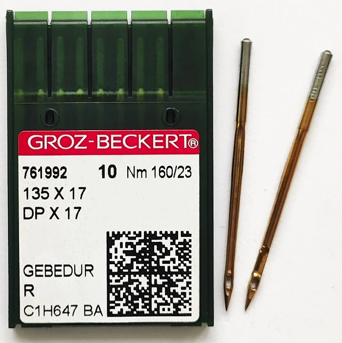 GROZ-BECKERT DPx17 №160 R Gebedur удлиненные иглы для швейных машин с толстой колбой