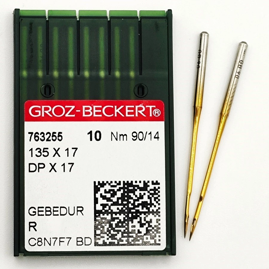 GROZ-BECKERT DPx17 №90 R Gebedur удлинённые иглы для швейных машин с толстой колбой
