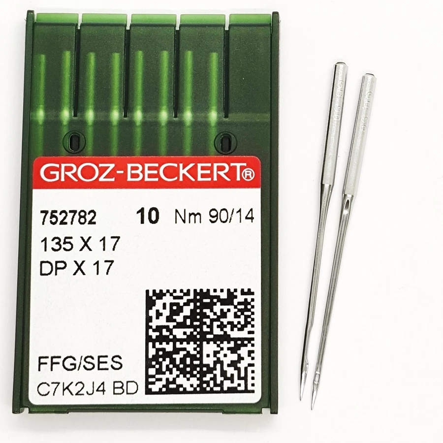 GROZ-BECKERT DPx17 №90 SES удлиненные иглы для швейных машин с толстой колбой