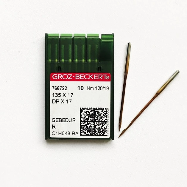 GROZ-BECKERT DPx17 №120 R Gebedur удлиненные иглы для швейных машин с толстой колбой
