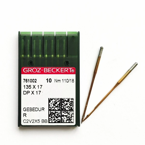 GROZ-BECKERT DPx17 №110 R Gebedur удлинённые иглы для швейных  машин с толcтой колбой