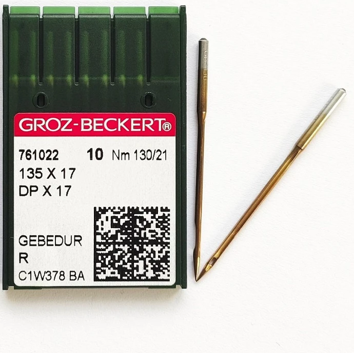 GROZ-BECKERT DPx17 №130 R Gebedur удлиненные иглы для швейных машин с толстой колбой