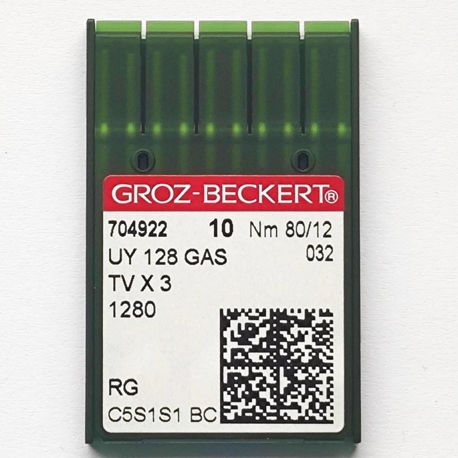 GROZ-BECKERT UYx128GAS №80 RG иглы для плоскошовных машин