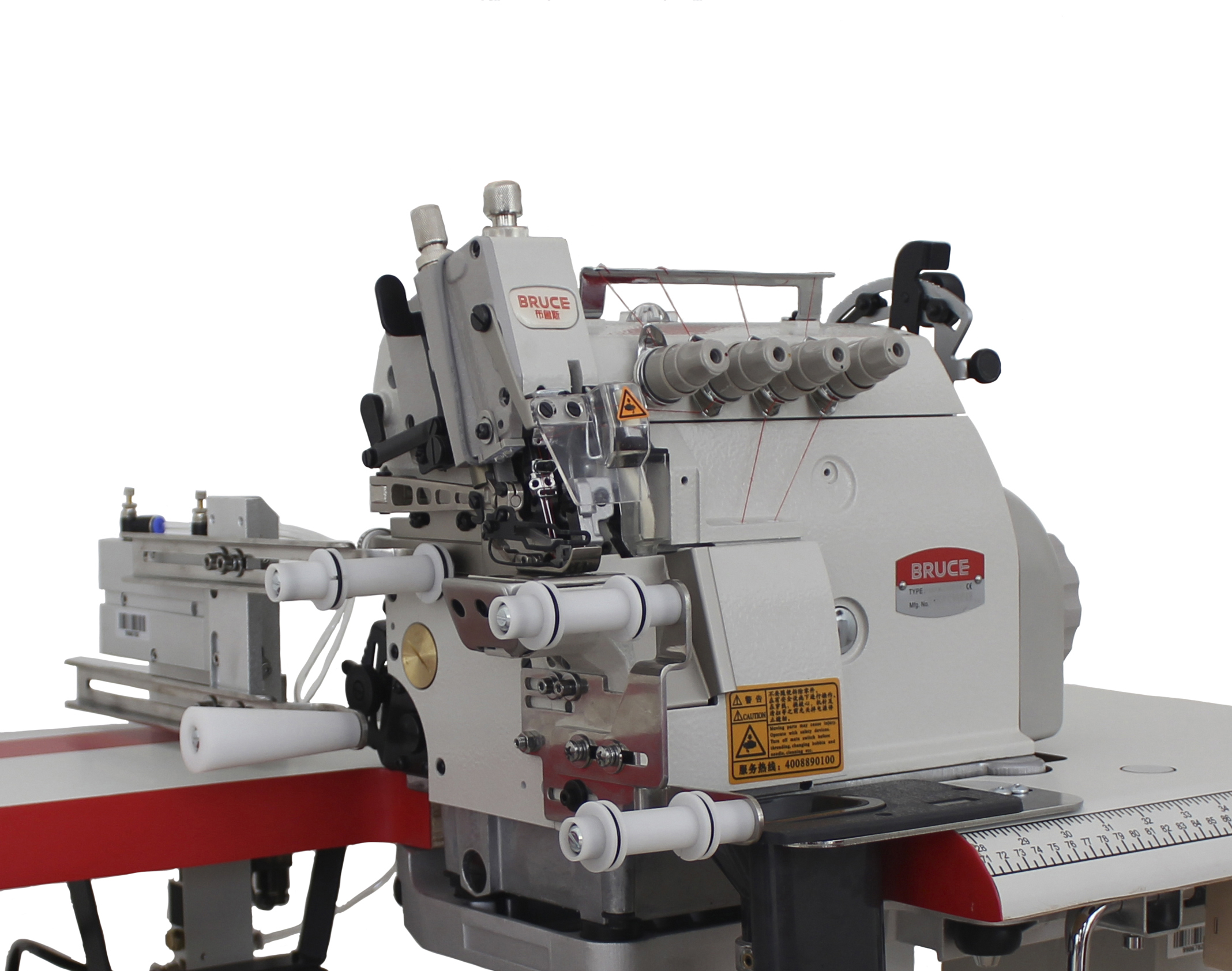BRUCE BRC-5114TD-М03/333/KS/FR01 4-ниточный оверлок с платформой мини-цилиндр и пневматическими роликами