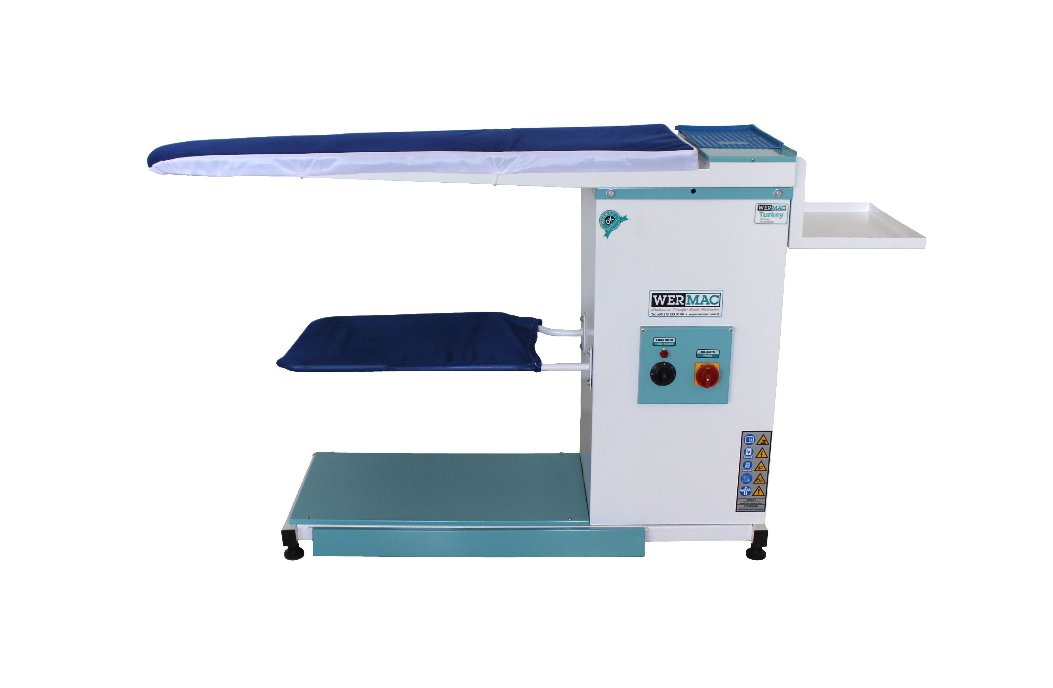 WERMAC C200 Professional, консольний прасувальний стіл з підігрівом поверхні та вакуумним відсмоктуванням повітря
