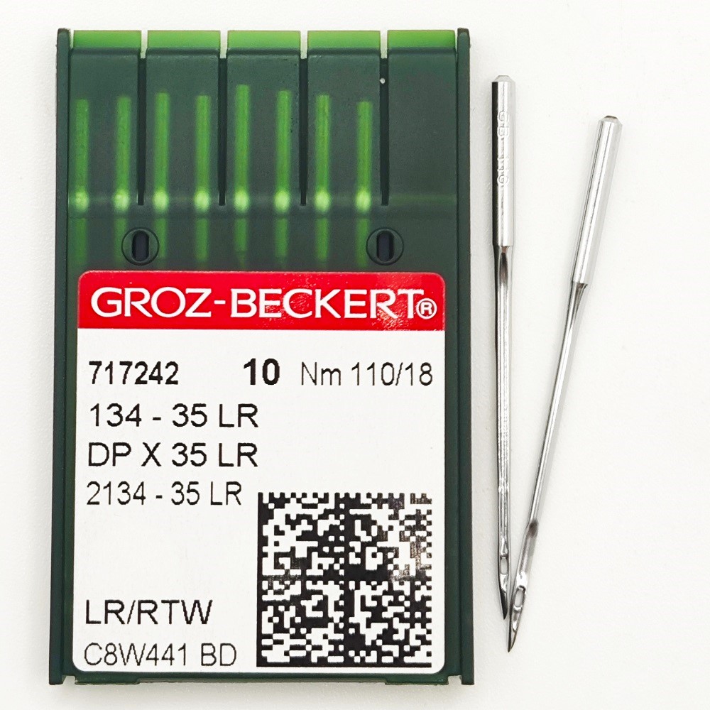 GROZ-BECKERT DPx134-35 №110 LR голки для прямострочних машин з товстою колбою