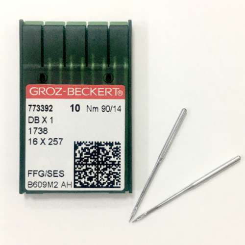GROZ-BECKERT DBx1 №90 SES голки для прямострочних машин з тонкою колбою GROZ-BECKERT DBx1 №90 SES голки для прямострочних машин з тонкою колбою