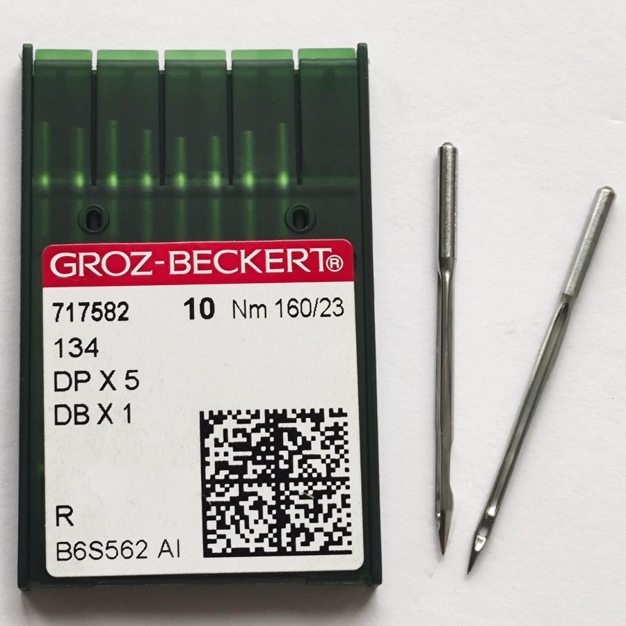 GROZ-BECKERT DPx5 №160 R голки для прямострочної машини з товстою колбою GROZ-BECKERT DPx5 №160 R голки для прямострочної машини з товстою колбою